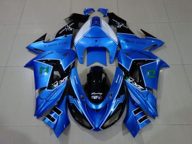 Liquid Blue & Logos 2006-2007 Kawasaki ZX10R Fairings Factory