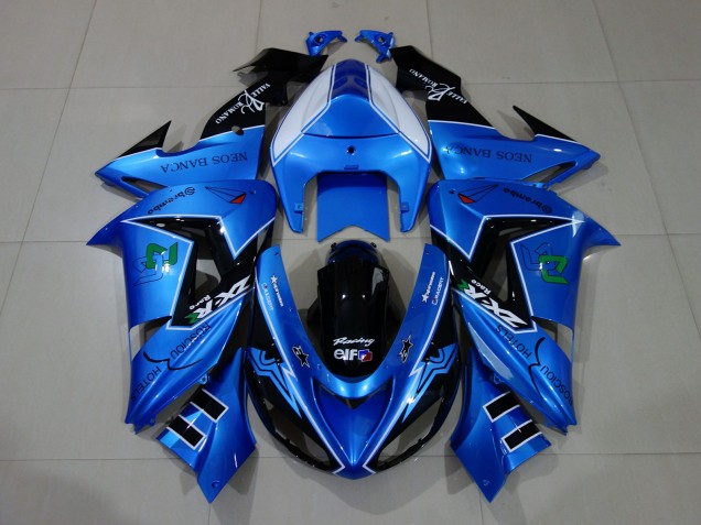 Liquid Blue & Logos 2006-2007 Kawasaki ZX10R Fairings Factory Liquid Blue & Logos 2006-2007 Kawasaki ZX10R Fairings Factory