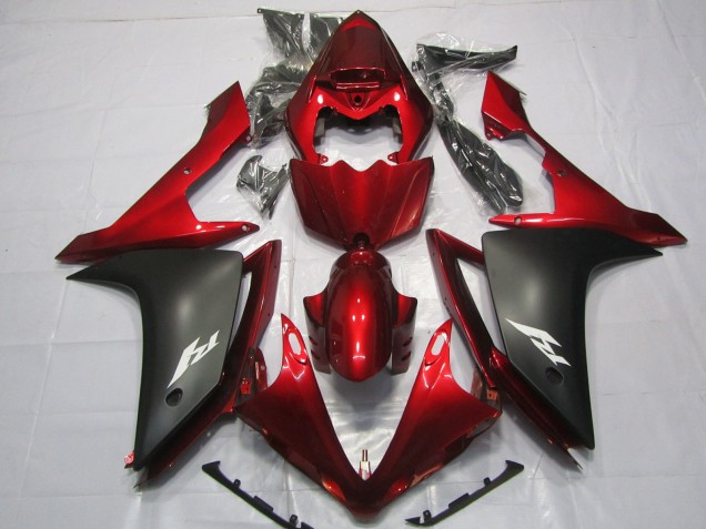 Maroon and Matte 2007-2008 Yamaha R1 Fairings Factory Maroon and Matte 2007-2008 Yamaha R1 Fairings Factory