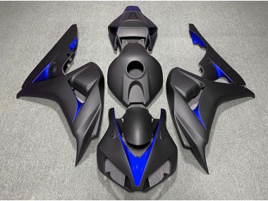 Matte Black and Blue 2006-2007 Honda CBR1000RR Fairings Factory