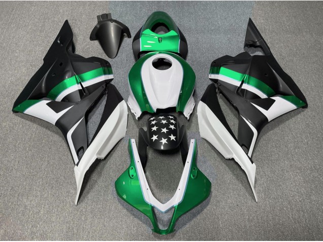 Matte Black and Green Star 2009-2012 Honda CBR600RR Fairings Factory Matte Black and Green Star 2009-2012 Honda CBR600RR Fairings Factory