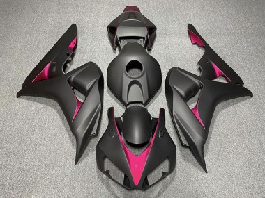 Matte Black and Pink 2006-2007 Honda CBR1000RR Fairings Factory