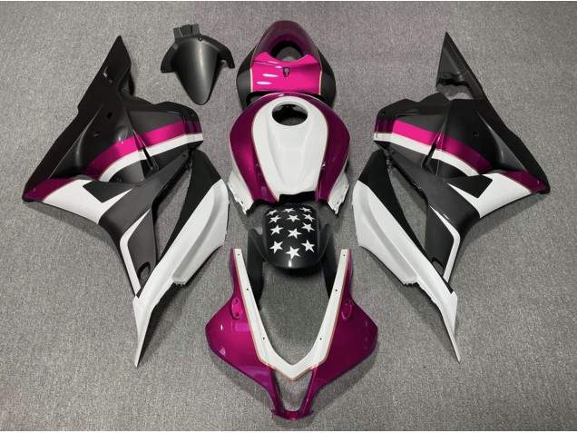 Matte Black and Pink Star 2009-2012 Honda CBR600RR Fairings Factory
