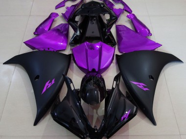 Matte Black and Purple 2013-2014 Yamaha R1 Fairings Factory