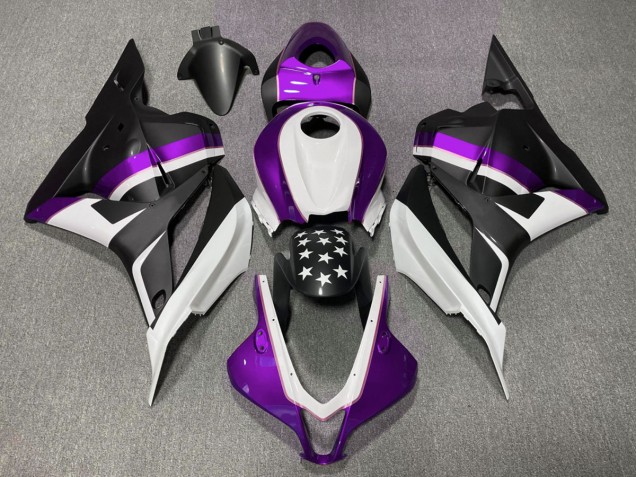 Matte Black and Purple Star 2009-2012 Honda CBR600RR Fairings Factory Matte Black and Purple Star 2009-2012 Honda CBR600RR Fairings Factory