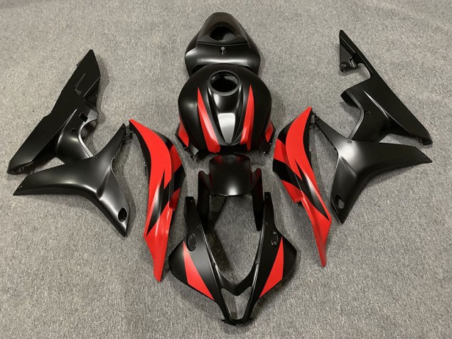 Matte Black and Red 2007-2008 Honda CBR600RR Fairings Factory Matte Black and Red 2007-2008 Honda CBR600RR Fairings Factory