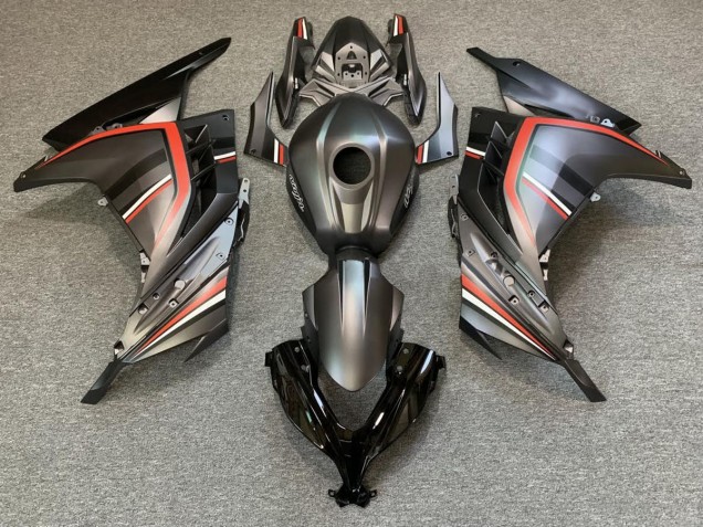 Matte Black and Red 2013-2018 Kawasaki Ninja 300 Fairings Factory
