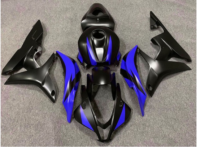 Matte Black & Blue Design 2007-2008 Honda CBR600RR Fairings Factory Matte Black & Blue Design 2007-2008 Honda CBR600RR Fairings Factory