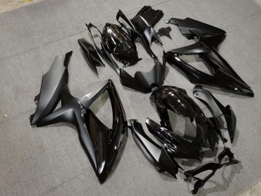 Matte Black & Chrome Logos 2008-2010 Suzuki GSXR 600-750 Fairings Factory