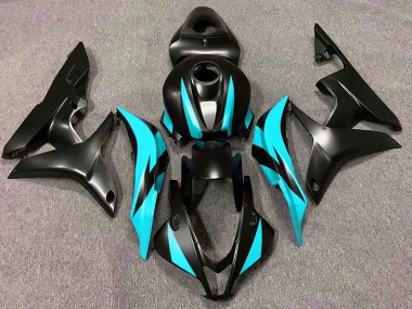 Matte Black & Cyan Design 2007-2008 Honda CBR600RR Fairings Factory