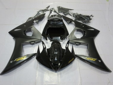 Matte Black Gold 2003-2005 Yamaha R6 Fairings Factory