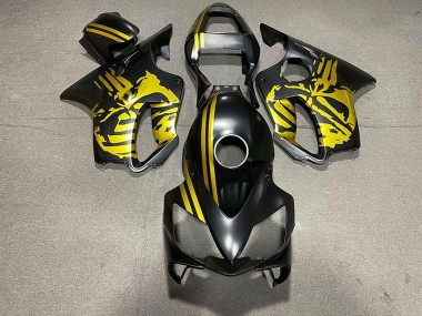 Matte Black & Gold Skull 2001-2003 Honda CBR600 F4i Fairings Factory