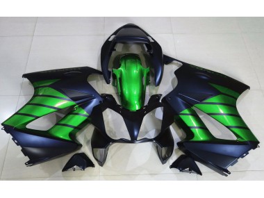 Matte Black & Green 2002-2012 Honda VFR800 Fairings Factory