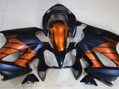 Matte Black & Orange 2002-2012 Honda VFR800 Fairings Factory
