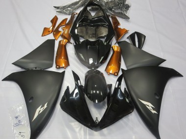 Matte Black & Orange 2009-2012 Yamaha R1 Fairings Factory