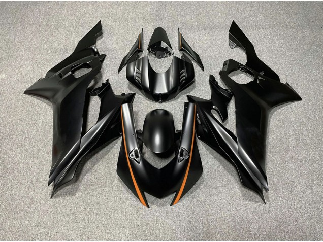 Matte Black & Orange Accents 2017-2019 Yamaha R6 Fairings Factory Matte Black & Orange Accents 2017-2019 Yamaha R6 Fairings Factory