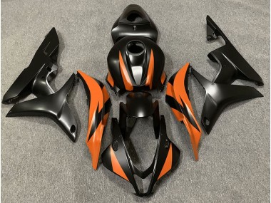 Matte Black & Orange Design 2007-2008 Honda CBR600RR Fairings Factory