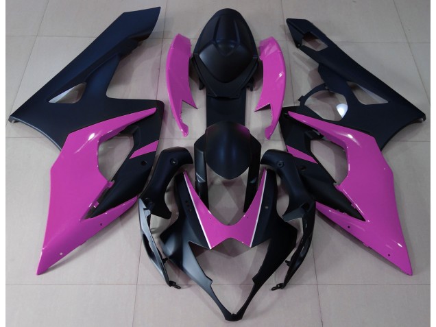 Matte Black & Pink 2005-2006 Suzuki GSXR 1000 Fairings Factory Matte Black & Pink 2005-2006 Suzuki GSXR 1000 Fairings Factory
