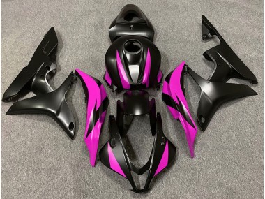 Matte Black & Pink Design 2007-2008 Honda CBR600RR Fairings Factory