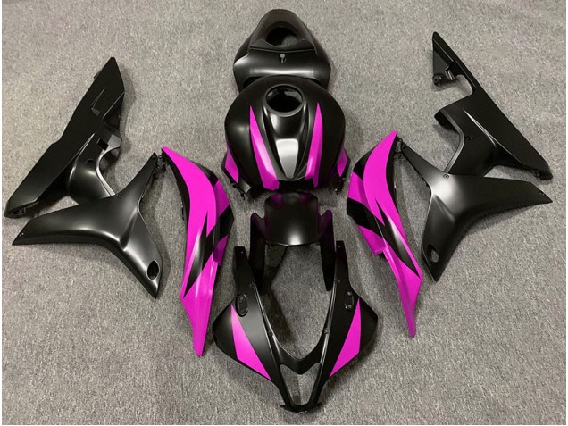 Matte Black & Pink Design 2007-2008 Honda CBR600RR Fairings Factory Matte Black & Pink Design 2007-2008 Honda CBR600RR Fairings Factory