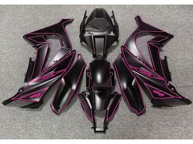 Matte Black & Pink Lining 2011-2015 Kawasaki ZX10R Fairings Factory