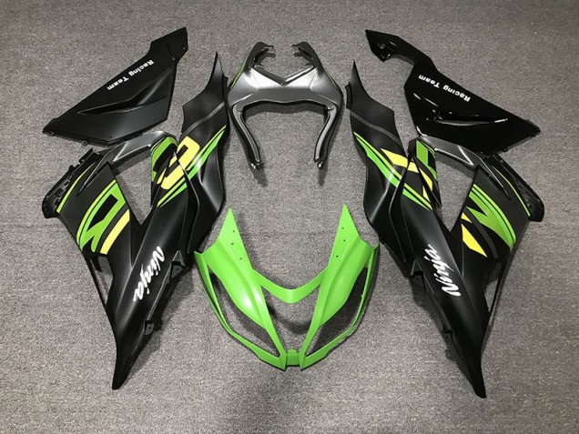 Matte Black & Racing 2013-2018 Kawasaki ZX6R Fairings Factory Matte Black & Racing 2013-2018 Kawasaki ZX6R Fairings Factory
