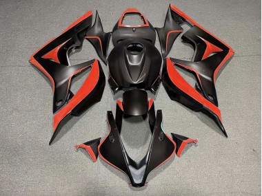 Matte Black & Red 2007-2008 Honda CBR600RR Fairings Factory