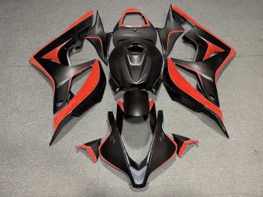 Matte Black & Red 2007-2008 Honda CBR600RR Fairings Factory