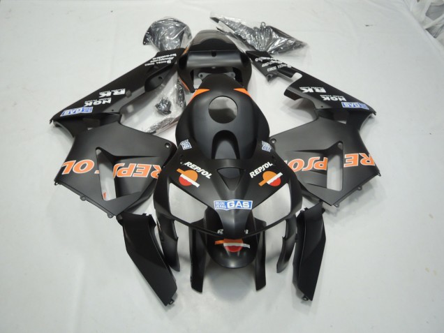 Matte Black Repsol 2003-2004 Honda CBR600RR Fairings Factory Matte Black Repsol 2003-2004 Honda CBR600RR Fairings Factory