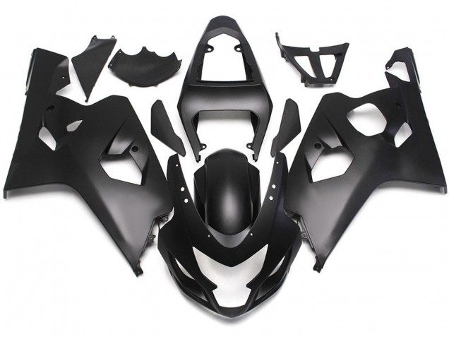 Matte Black Style w Red Decals 2004-2005 Suzuki GSXR 600-750 Fairings Factory Matte Black Style w Red Decals 2004-2005 Suzuki GSXR 600-750 Fairings Factory