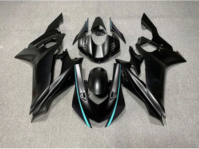 Matte Black & Teal Accents 2017-2019 Yamaha R6 Fairings Factory