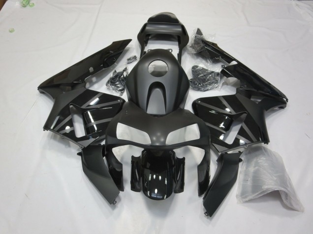 Matte Black With Logos 2003-2004 Honda CBR600RR Fairings Factory Matte Black With Logos 2003-2004 Honda CBR600RR Fairings Factory