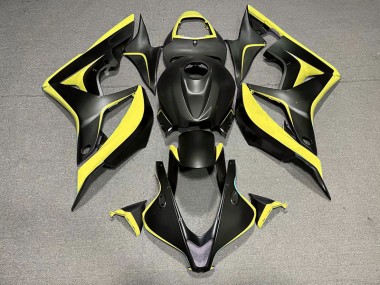 Matte Black & Yellow 2007-2008 Honda CBR600RR Fairings Factory