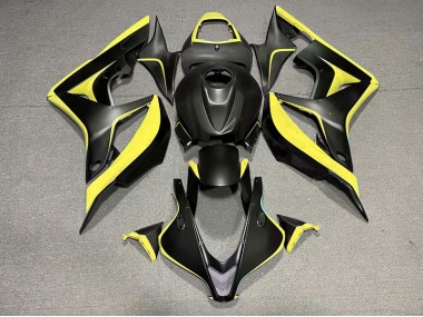 Matte Black & Yellow 2007-2008 Honda CBR600RR Fairings Factory