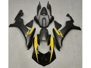 Matte Black & Yellow 2015-2019 Yamaha R1 Fairings Factory