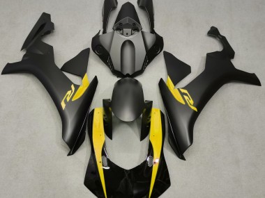 Matte Black & Yellow 2015-2019 Yamaha R1 Fairings Factory
