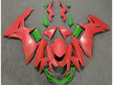 Matte Grapefruit Red & Green 2011-2020 Suzuki GSXR 600-750 Fairings Factory