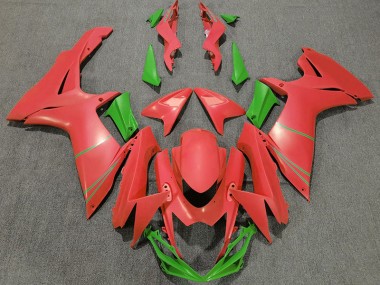 Matte Grapefruit Red & Green 2011-2020 Suzuki GSXR 600-750 Fairings Factory