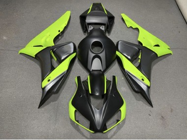 Matte Gray Black and Green 2006-2007 Honda CBR1000RR Fairings Factory