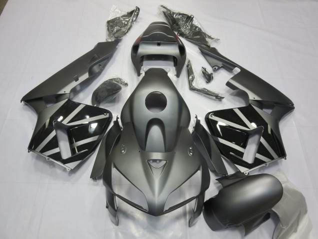 Matte Grey & Black 2005-2006 Honda CBR600RR Fairings Factory Matte Grey & Black 2005-2006 Honda CBR600RR Fairings Factory