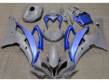 Matte Grey & Blue 2008-2016 Yamaha R6 Fairings Factory