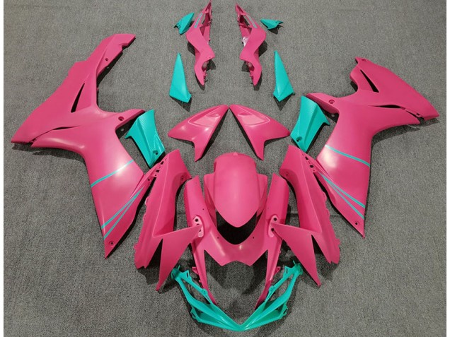 Matte Hot Pink and Teal 2011-2020 Suzuki GSXR 600-750 Fairings Factory Matte Hot Pink and Teal 2011-2020 Suzuki GSXR 600-750 Fairings Factory