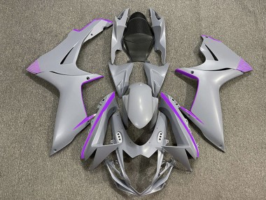 Matte Nardo Gray & Purple Accents 2011-2020 Suzuki GSXR 600-750 Fairings Factory