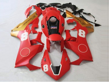 Matte Red and Matte Gold 2017-2019 Honda CBR1000RR Fairings Factory