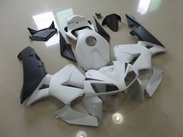 Matte White and Black 2005-2006 Honda CBR600RR Fairings Factory Matte White and Black 2005-2006 Honda CBR600RR Fairings Factory