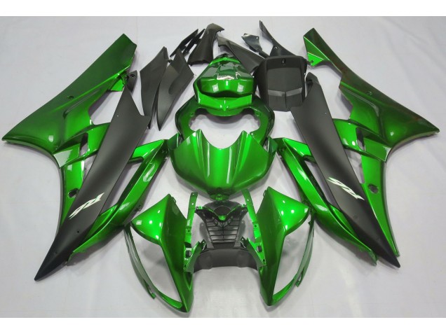 Metallic Green & Black 2006-2007 Yamaha R6 Fairings Factory Metallic Green & Black 2006-2007 Yamaha R6 Fairings Factory