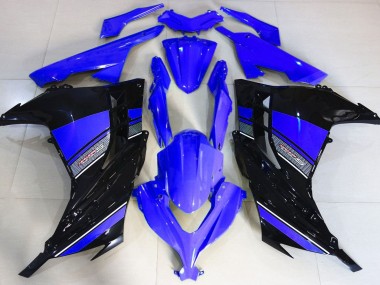 Midnight Blue and Black 2013-2018 Kawasaki Ninja 300 Fairings Factory