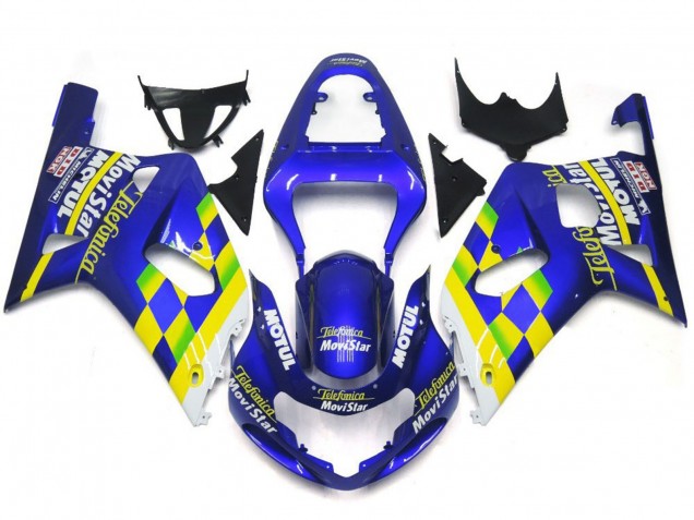 MoviStar Blue Gloss 2001-2003 Suzuki GSXR 600-750 Fairings Factory MoviStar Blue Gloss 2001-2003 Suzuki GSXR 600-750 Fairings Factory