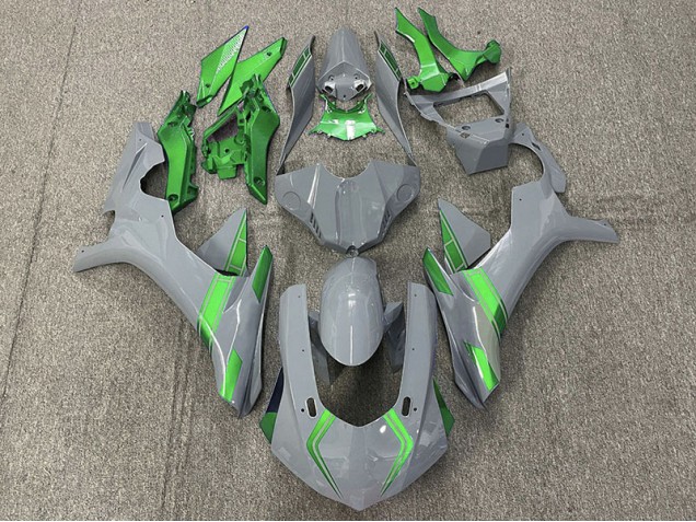Nardo Gray & Green Accents 2015-2019 Yamaha R1 Fairings Factory