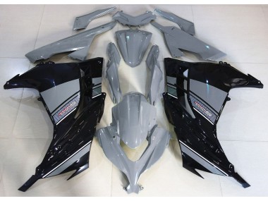 Nardo Grey and Black 2013-2018 Kawasaki Ninja 300 Fairings Factory